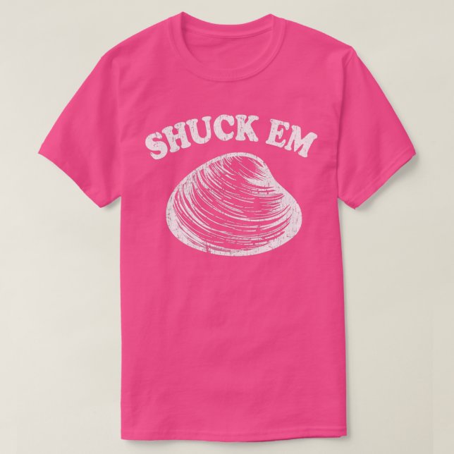 Shuck Em Clams Quahog Shellfish Shucking Grävande  T Shirt (Design framsida)