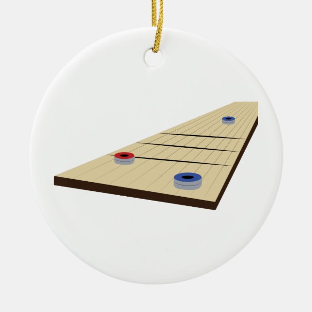 Shuffle Board Julgransprydnad Keramik (Framsidan)