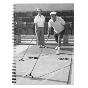 Shuffleboard Anteckningsbok Med Spiral