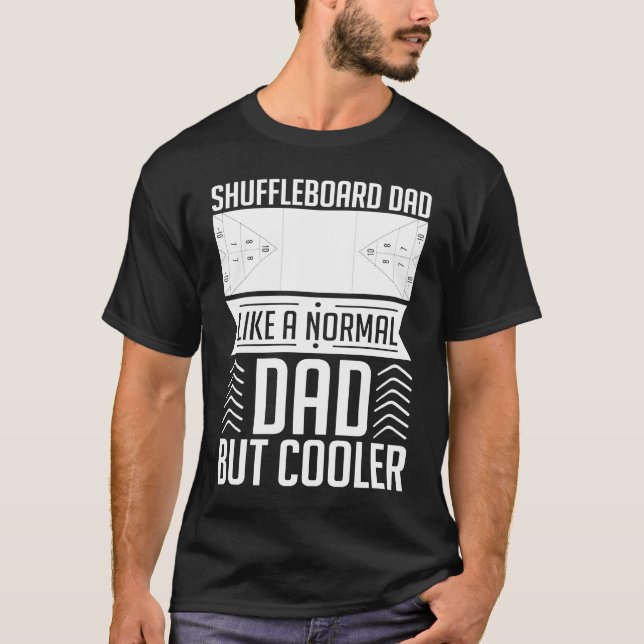 Shuffleboard Bord Game Regler Exdoor Court Sand P T Shirt (Framsida)