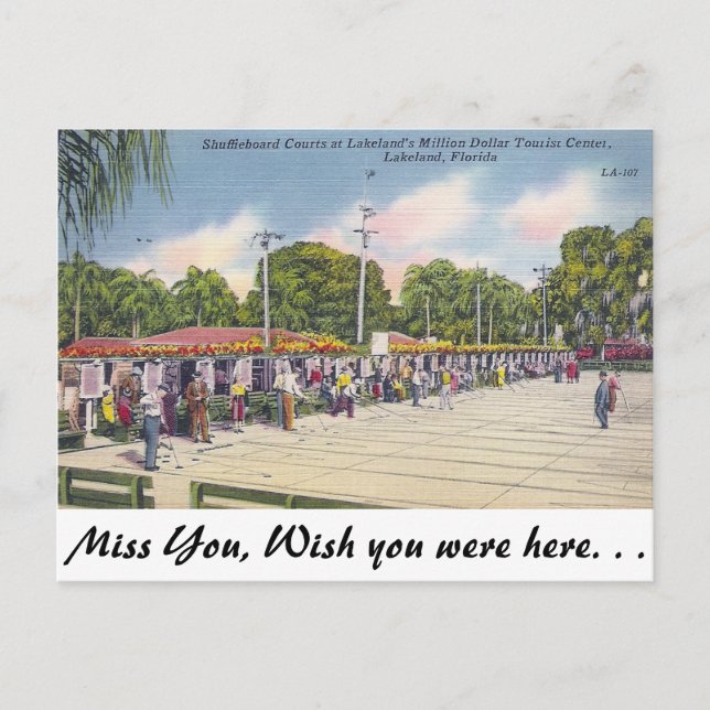 Shuffleboard, Lakeland, Florida Vykort (Framsida)