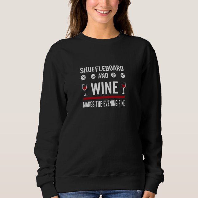 Shuffleboard och Vin gör kvällens Bra T Shirt (Framsida)