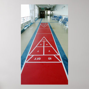 Shuffleboard ombord poster