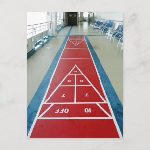 Shuffleboard ombord vykort
