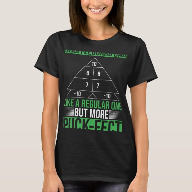 Shuffleboard Pappa och Shuffleboarder Far T Shirt (Framsida)