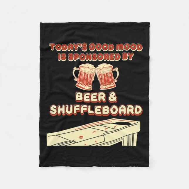 Shuffleboard Player Beer  Fleecefilt (Framsidan)