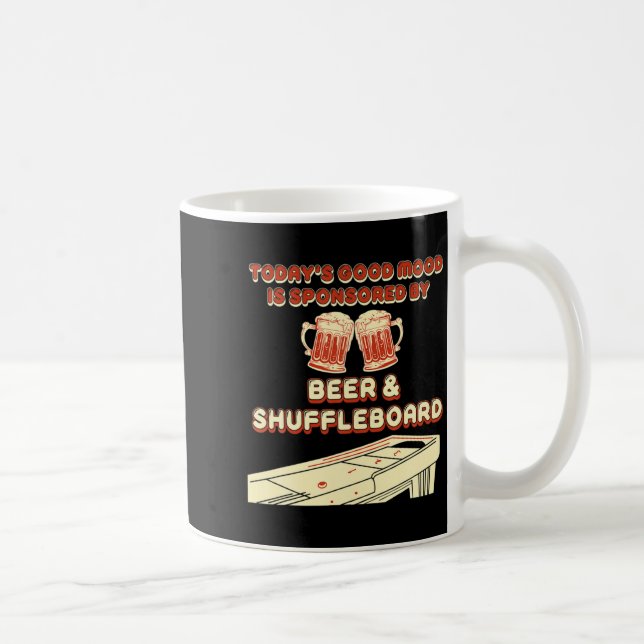 Shuffleboard Player Beer  Kaffemugg (Höger)