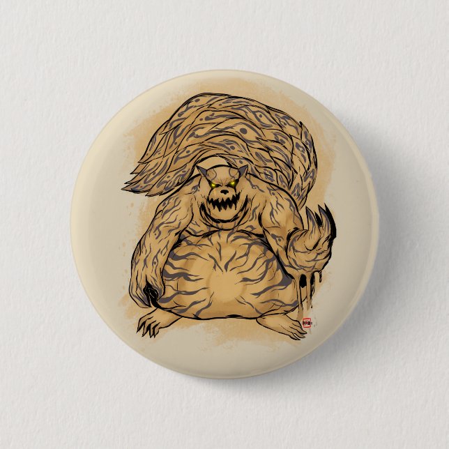 Shukaku som den en tailed beasten knäppas knapp (Framsida)