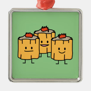 Shumai Chinese Dumplings Dim Sum Dimsum Dump p Julgransprydnad Metall