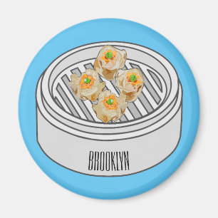 Shumai dim sum serieillustration magnet