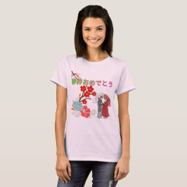 Shunbun omedetō ljusrosa t shirt