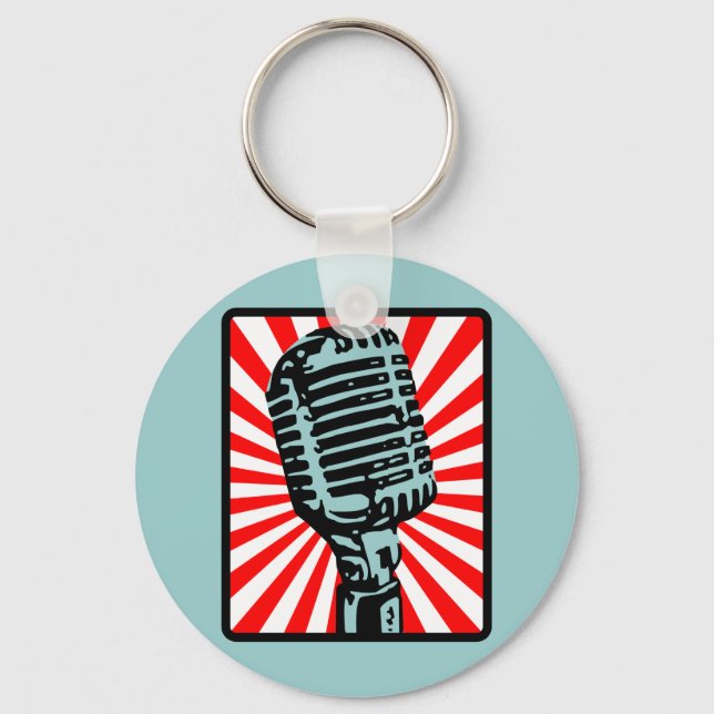 Shure 55S Vintage Microphone Nyckelring (Framsida)