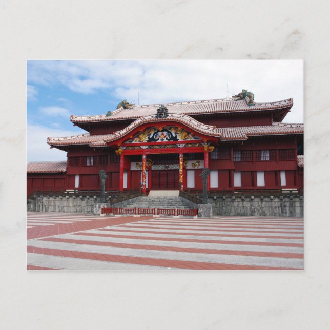 Shuri Castle i Okinawa, Japan Vykort (Framsida)