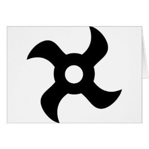 shuriken den svart ninjastjärnan hälsningskort