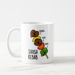 Shush Kebab Funny Food Pun Kaffemugg