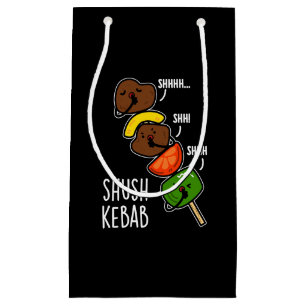 Shush Kebab Roligt Mat Puns Mörk Bakgrund