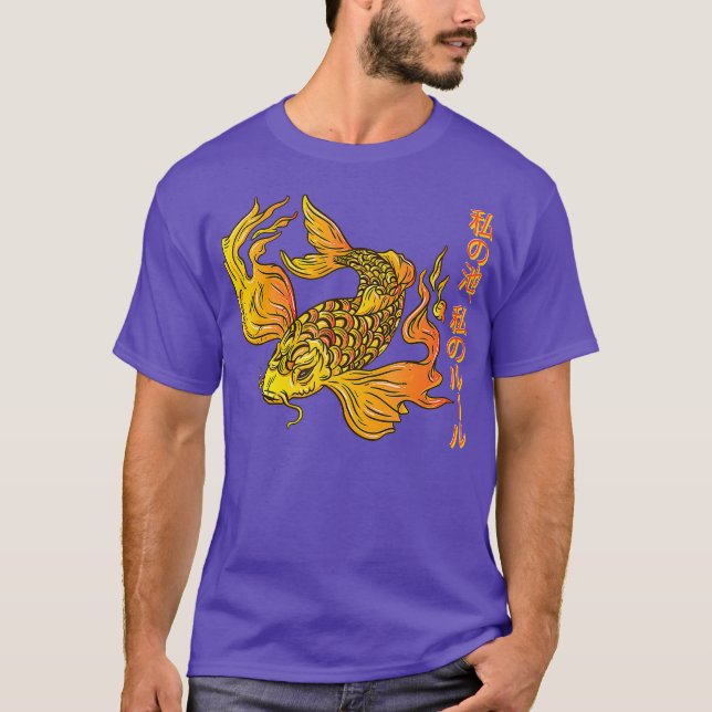 SHUSUI KOI FISK EFTER JAPANESE ART ÄLSKARE T SHIRT (Framsida)