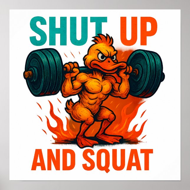 Shut Up And Squat Poster (Framsidan)