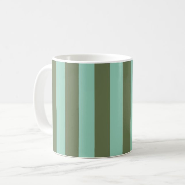 Shutters & Päron Randigt Mönster Kaffemugg (Framsida vänster)