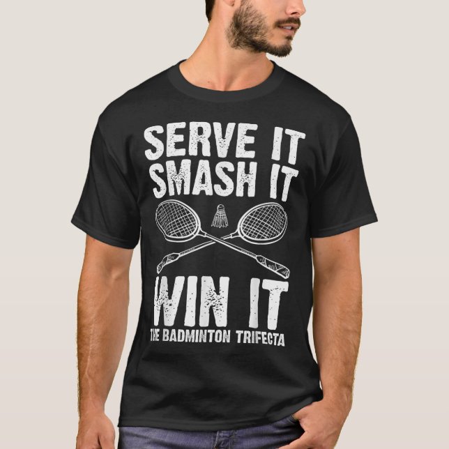 Shuttle Badminton _9 T Shirt (Framsida)