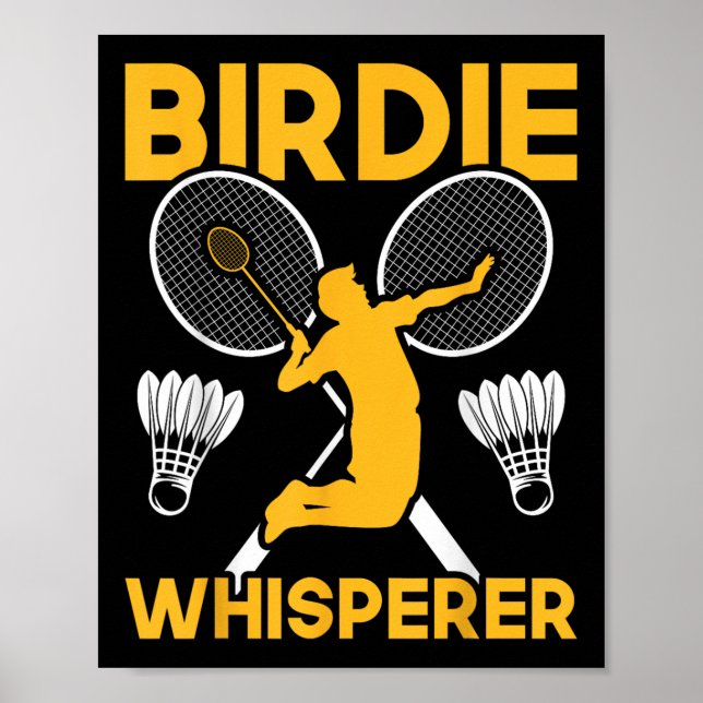 Shuttle Badminton Fågelskvallrare  Poster (Framsidan)