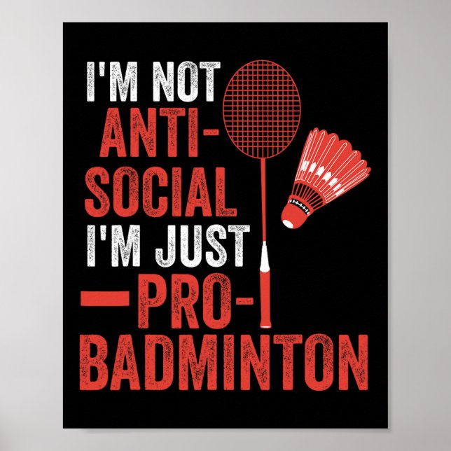Shuttle Badminton Player 6 Poster (Framsidan)