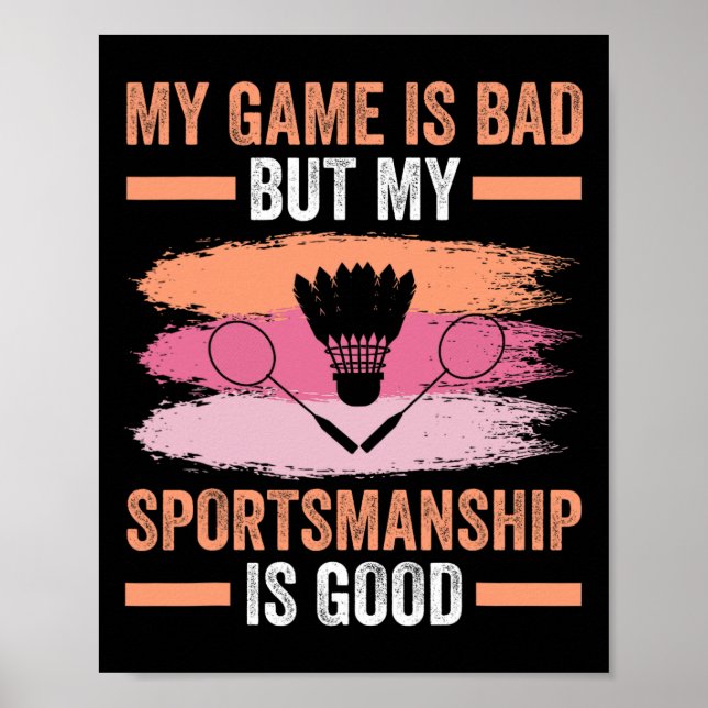 Shuttle Badminton Player 9 Poster (Framsidan)