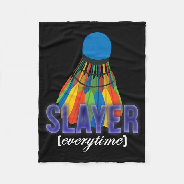 Shuttle Badminton Player-citat Fleecefilt (Framsidan)