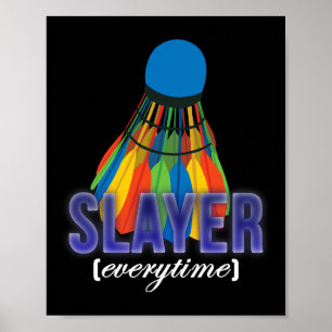 Shuttle Badminton Player-citat Poster