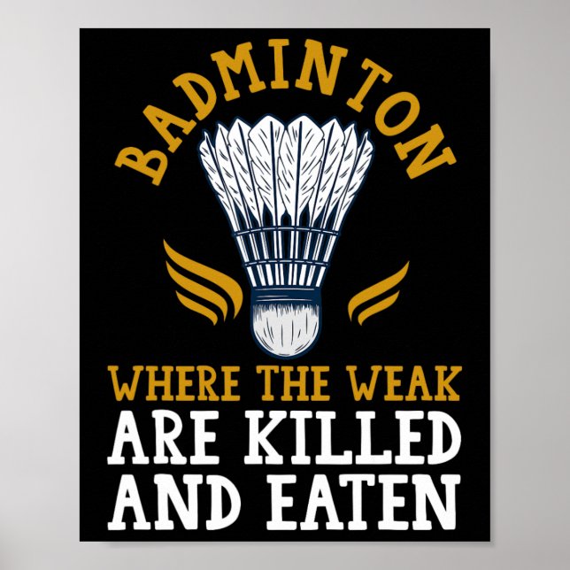 Shuttle Badminton Player Poster (Framsidan)