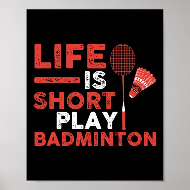 Shuttle Badminton Player Poster (Framsidan)