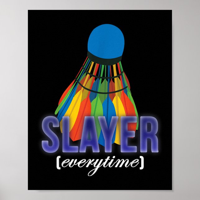 Shuttle Badminton Player Quote  Poster (Framsidan)