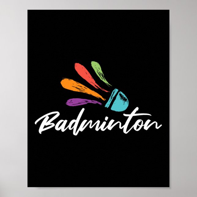 Shuttle Badminton Player Racket Sports Coach Team Poster (Framsidan)