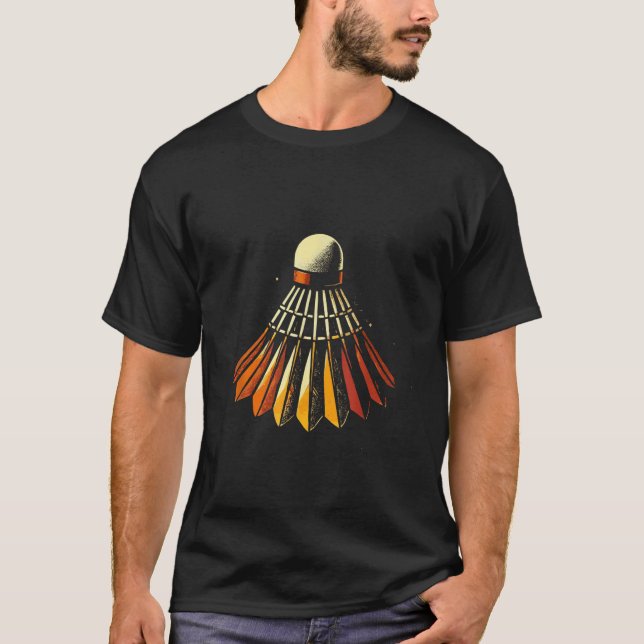 Shuttle Badminton Player T Shirt (Framsida)