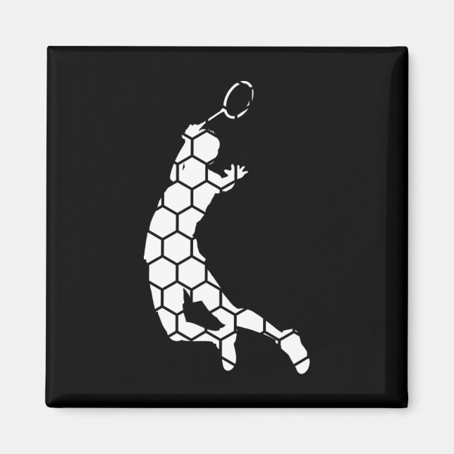 Shuttle Badminton Squash Badminton Player Magnet (Framsidan)