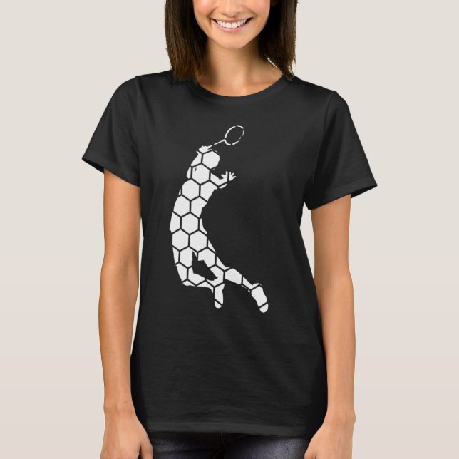 Shuttle Badminton Squash Badminton Player T Shirt (Framsida)