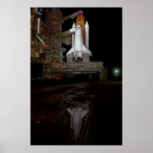 SHUTTLE ENDEAVOR PÅ LAUNCH PAD POSTER