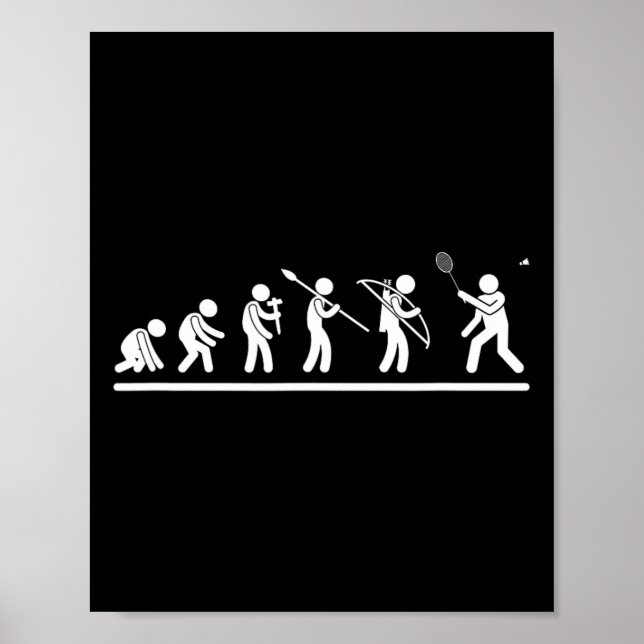 Shuttle Evolution Manar Women Funny Badminton Poster (Framsidan)