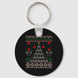 Shuttle Graphic Badminton Player Gift Ugly Christm Nyckelring