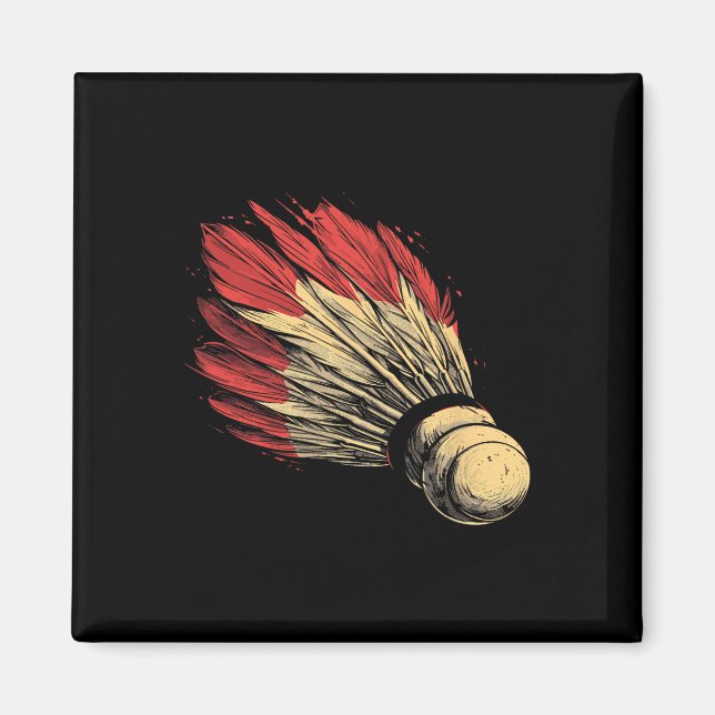 Shuttle Graphic Badmintonist Magnet (Framsidan)