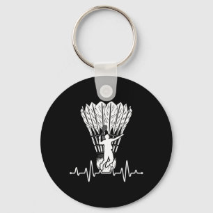 Shuttle Heartslag Badminton Nyckelring