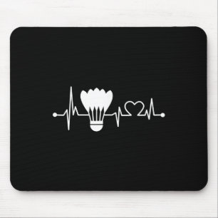 Shuttle Heartslag Funny Badminton Player Gift Musmatta