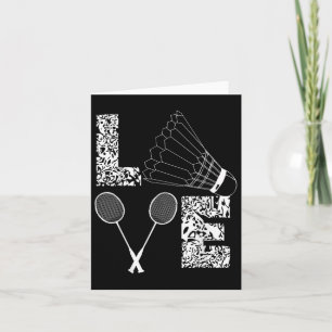 Shuttle Kärlek Badminton Älskare Racquet Smashs Kort