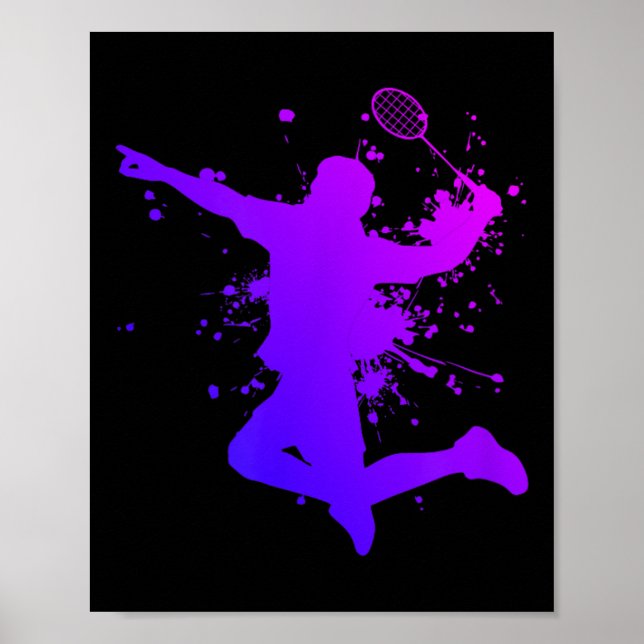 Shuttle Manar Squash Badminton Player Badminton Poster (Framsidan)
