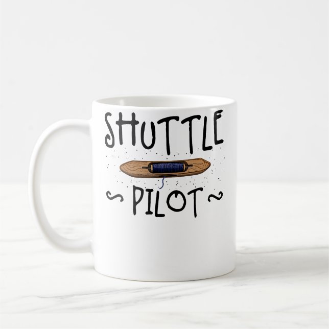 Shuttle Pilot Handvävning Stickning Virkning Väva Kaffemugg (Vänster)