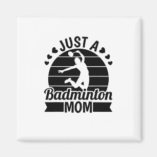 Shuttle Player Court - Team Racket bara a Badminto Magnet