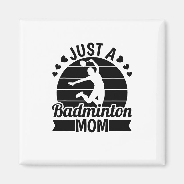 Shuttle Player Court - Team Racket bara a Badminto Magnet (Framsidan)