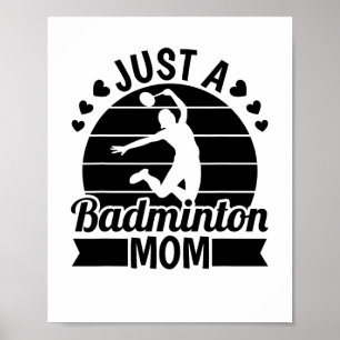 Shuttle Player Court - Team Racket bara a Badminto Poster
