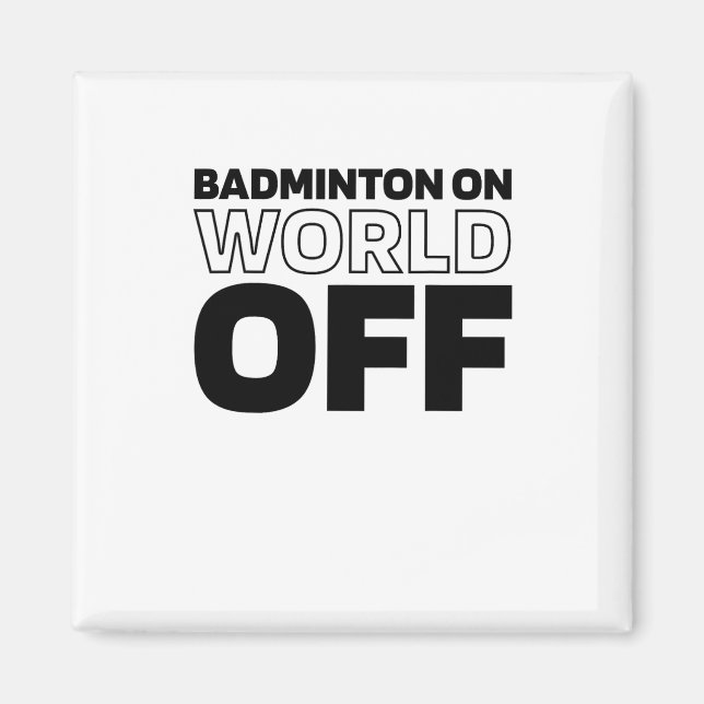 Shuttle Racket - Court Racquet Badminton World Magnet (Framsidan)
