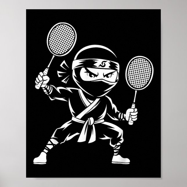Shuttle Racquet Racket - Team Player Badminton Nin Poster (Framsidan)